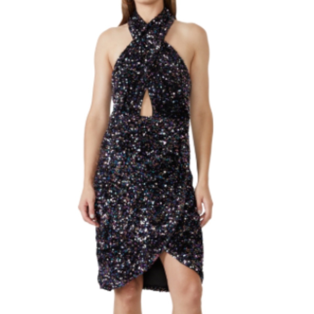 Bardot Black Sequin Dress